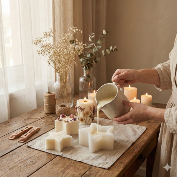 Star Silicone Mold for Candle & Soap Making, 7 x 6 cm, Reusable Flexible, 60g Wax Capacity, DIY Handmade Craft - Image 2