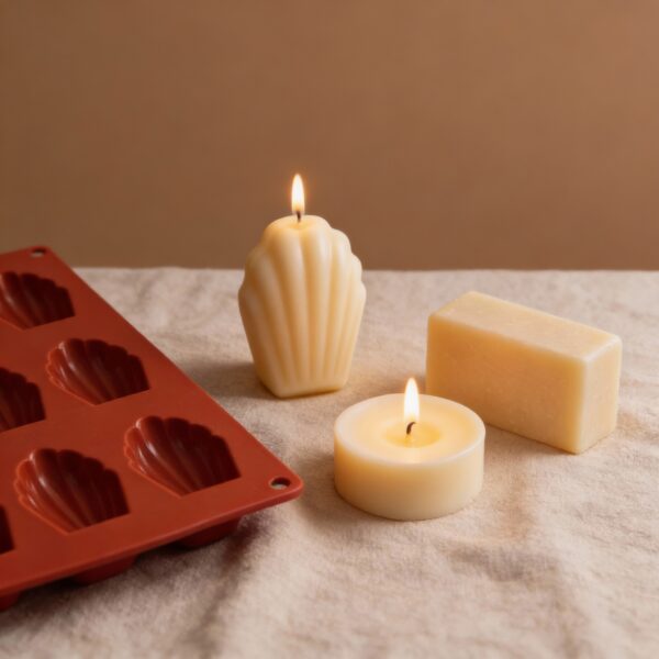 Silicone Mold for Candle & Soap Making. Madeleine Shell Shape Flexible & Heat Resistant - Image 2