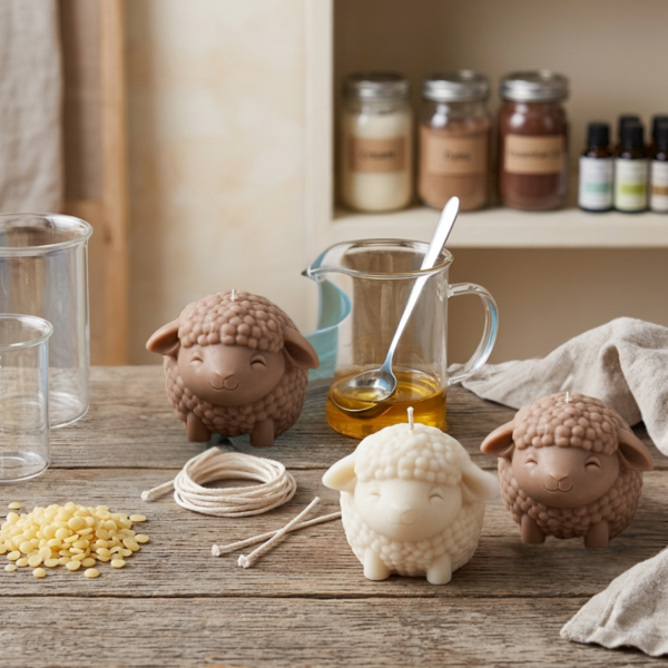 3D Sheep Silicone Mold for Candle Making. Cute Silicone Mold. Animal Shaped for Candle, and Soap making Farmhouse Decor, & Hand-Cast. Durable & Non-Stick - Image 2