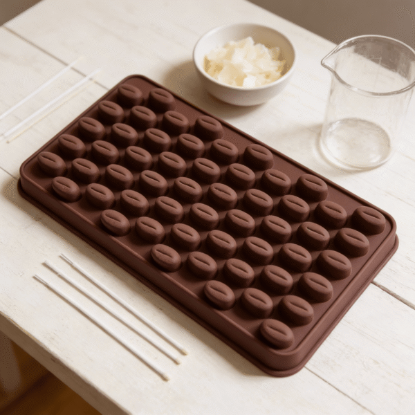 Coffee Beans Silicone Mold for Candle & Soap Making – Reusable Decorative Mold - Image 2