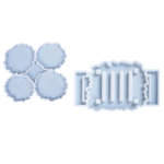 Coaster Silicone Mold with Holder. Candle & Soap Making Coaster Mold with Stand for DIY Crafts