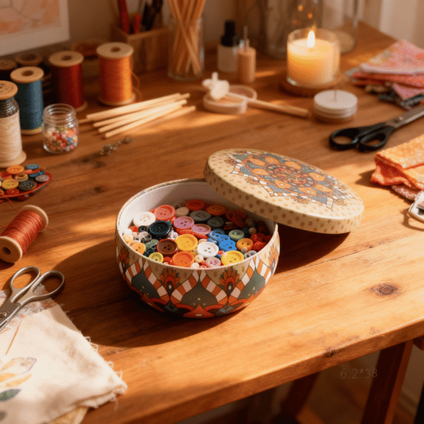 Colorful Beige Tinplate Mini Jar 50ml 3.8 × 6.2 cm, 50ml - Image 3