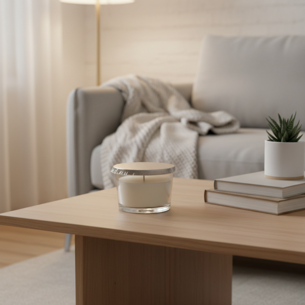 Transparent Glass Candle Container with Silver Lid. 350g Capacity Luxury Candle Jar – Elegant Storage for Scented Candles & Home Décor - Image 2