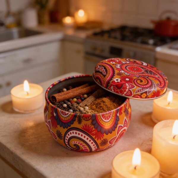 Colorful Yellow with Pink Lid Tinplate Mini Jar 50ml 3.8 × 6.2 cm - Image 4