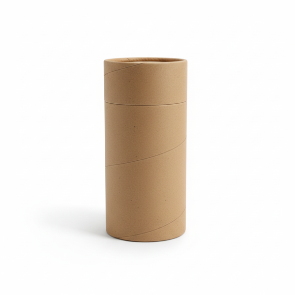 Kraft Paper Cylindrical Storage Box with Lid – 17 × 8.8 × 12 cm Durable Organizer for Gifts, Accessories & Storage