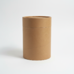 Kraft Paper Cylindrical Storage Box with Lid. 15.5 × 12 cm Durable Organizer for Gifts, Accessories & Storage
