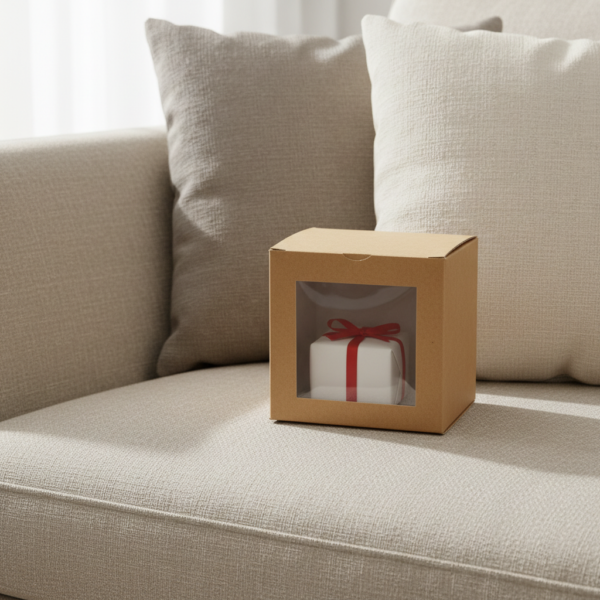 Cartoon Gift Box with Transparent Window – 10×10×10 cm Decorative Packaging Box - Image 2