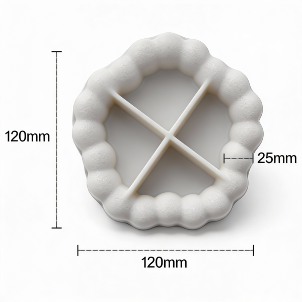 Round Bubble Silicone Mold 120×120 cm – Circular Coaster Mold for Candle & Soap Making - Image 3