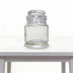 Clear Glass Storage Jars with Lids, Heat Resistant Candle Making Containers, Decorative Spice Herb Holders, 8x5 cm, 100g.