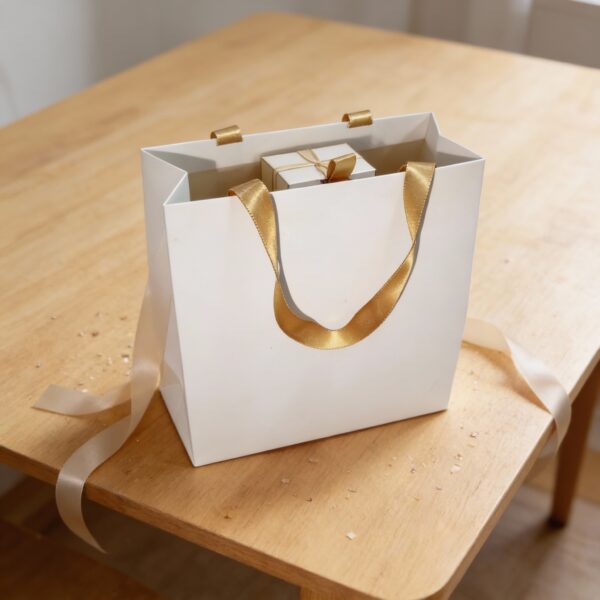 Premium Gift Bag with Gold Handles – Elegant 4×18×18 cm - Image 2