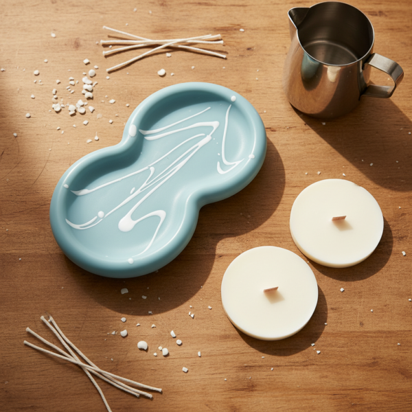 Double Round Silicone Coaster Mold – Two Circle Coaster Mold for Candle & Soap Making DIY Crafts - Image 2