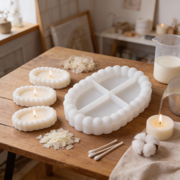 Oval Bubble Silicone Mold 120×170 cm – Large Coaster Mold for Candle & Soap Making DIY Crafts - Image 2