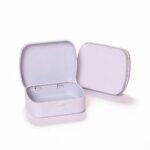 White Tinplate Storage Jar 1.7×6 cm – Small Metal Container for Candles, Accessories & Beads