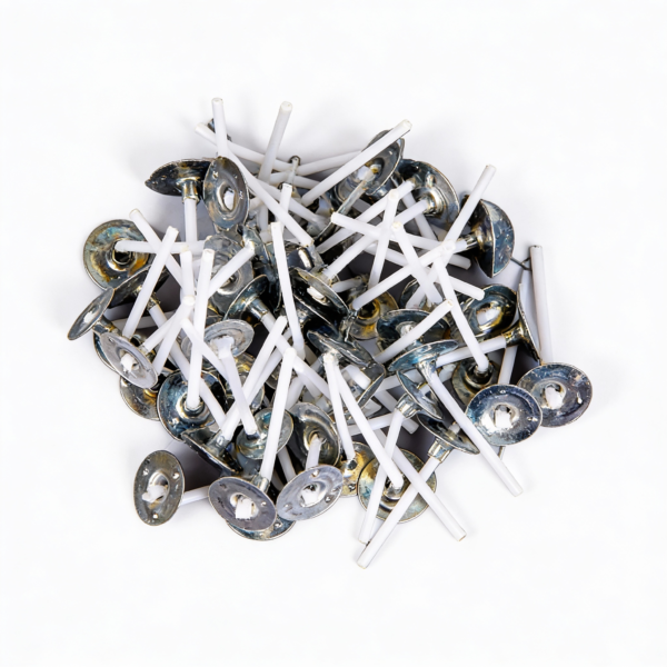 Premium Candle Wick 6cm. Export Quality Wick, Clean & Stable Burn, Low Smoke, Professional Candle Making Supplies for Jar & Scented Candles