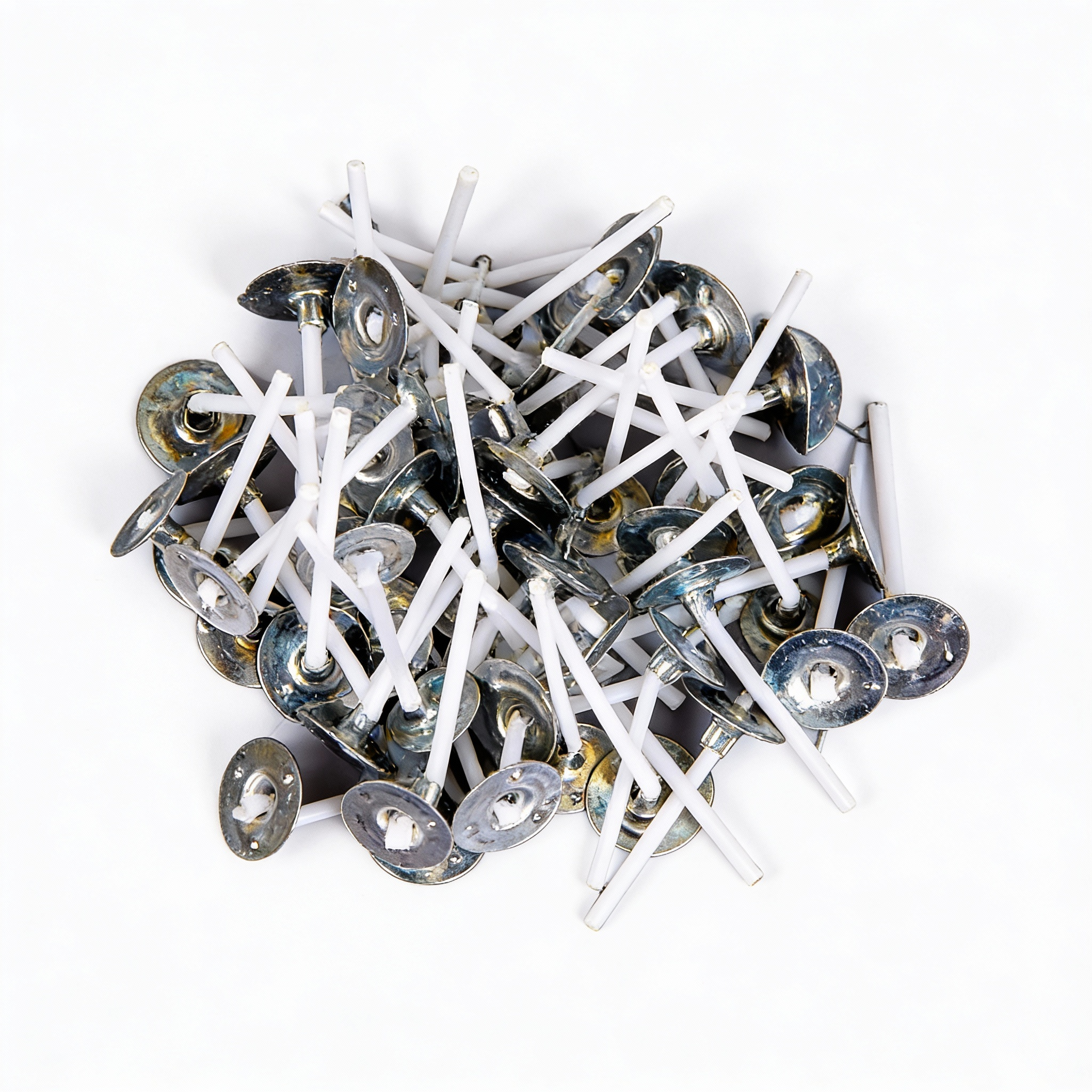 freepik__topdown-view-of-scattered-metal-insulation-anchors__64655.png Premium Candle Wick 6cm. Export Quality Wick, Clean & Stable Burn, Low Smoke, Professional Candle Making Supplies for Jar & Scented Candles - Image 1