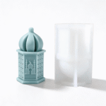 Fanous Lantern Silicone Mold with Mosque – Ramadan Candle & Soap Mold for DIY Wax Crafts