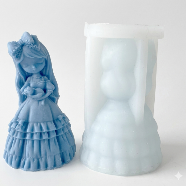 Girl Holding a Cat Mold