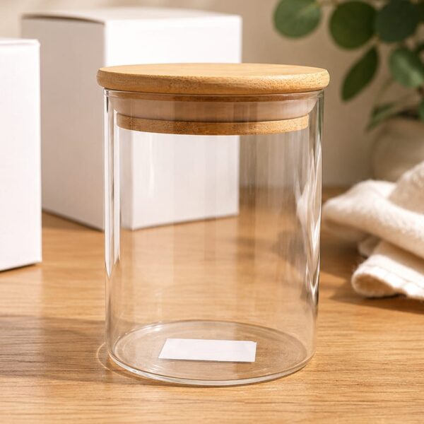 Clear Glass Storage Container with Lid 150g