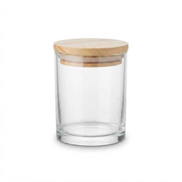 Clear Glass Storage Jars with Lids, 100g Heat Resistant Candle Making Containers, Decorative Spice Herb Wax Holders, 6×8 cm.