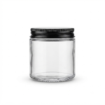 Clear Glass Storage Jars with Lids, 100g Heat Resistant Candle Making Containers, Decorative Spice Herb Wax Holders, 6×5 cm.