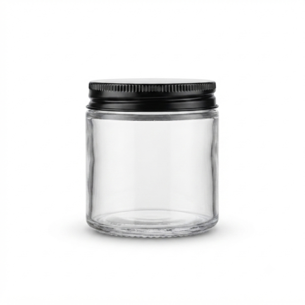 Clear Glass Storage Jars with Lids, 100g Heat Resistant Candle Making Containers, Decorative Spice Herb Wax Holders, 6×5 cm.