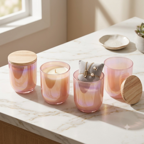 Jars with Lids, 150g Heat Resistant Candle Making Containers, Decorative Spice Herb Wax Holders, 7×8 cm. - Image 2
