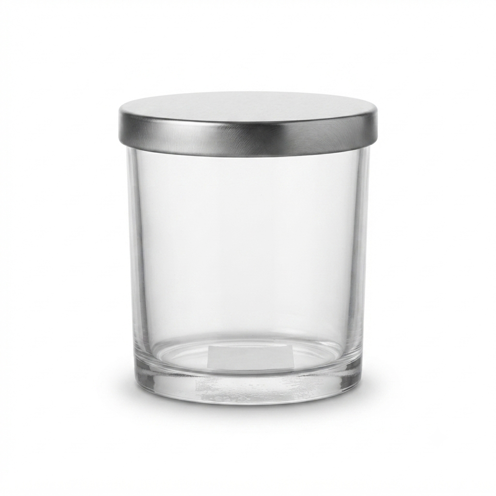 Gemini_Generated_Image_c2d9utc2d9utc2d9 Clear Glass Storage Jars with Lids, 240g Heat Resistant Candle Making Containers, Decorative Spice Herb Wax Holders, 8×9 cm. - Image 1