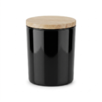 Black Jars with Lids, 150g Heat Resistant Candle Making Containers, Decorative Spice Herb Wax Holders, 6×11 cm.