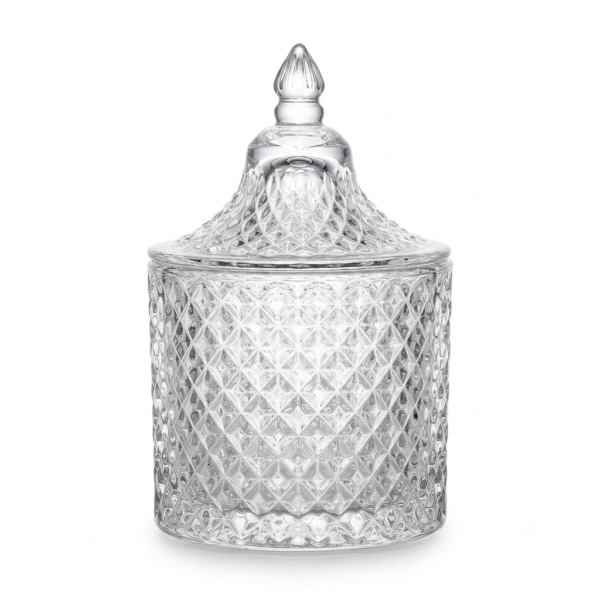 Clear Glass Storage Jars with Lids, 80g Heat Resistant Candle Making Containers, Decorative Spice Herb Wax Holders, 6×11 cm.