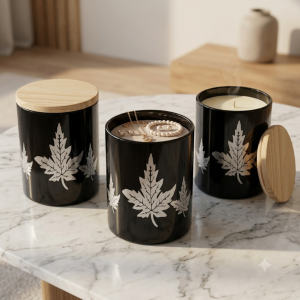 Jars with Lids, 150g Heat Resistant Candle Making Containers, Decorative Spice Herb Wax Holders, 7×8cm. - Image 2