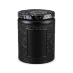 Jars with Lids, 200g Heat Resistant Candle Making Containers, Decorative Spice Herb Wax Holders, 7×9 cm.