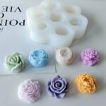 A mold of 7 roses and a mold of 7 cactuses