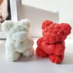 Teddy bear heart mask template